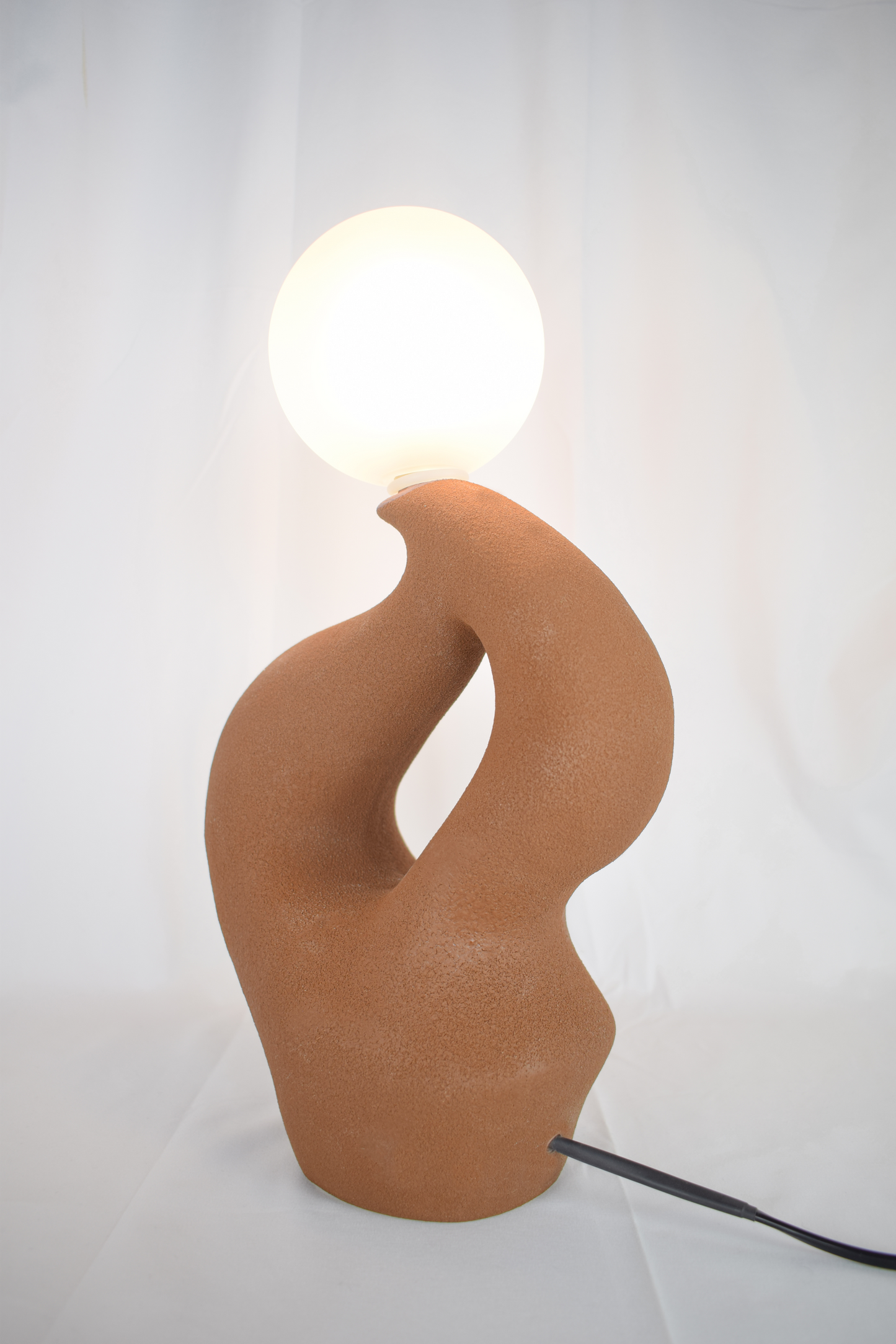 Pia | Brown Sculptural Ceramic Table Lamp