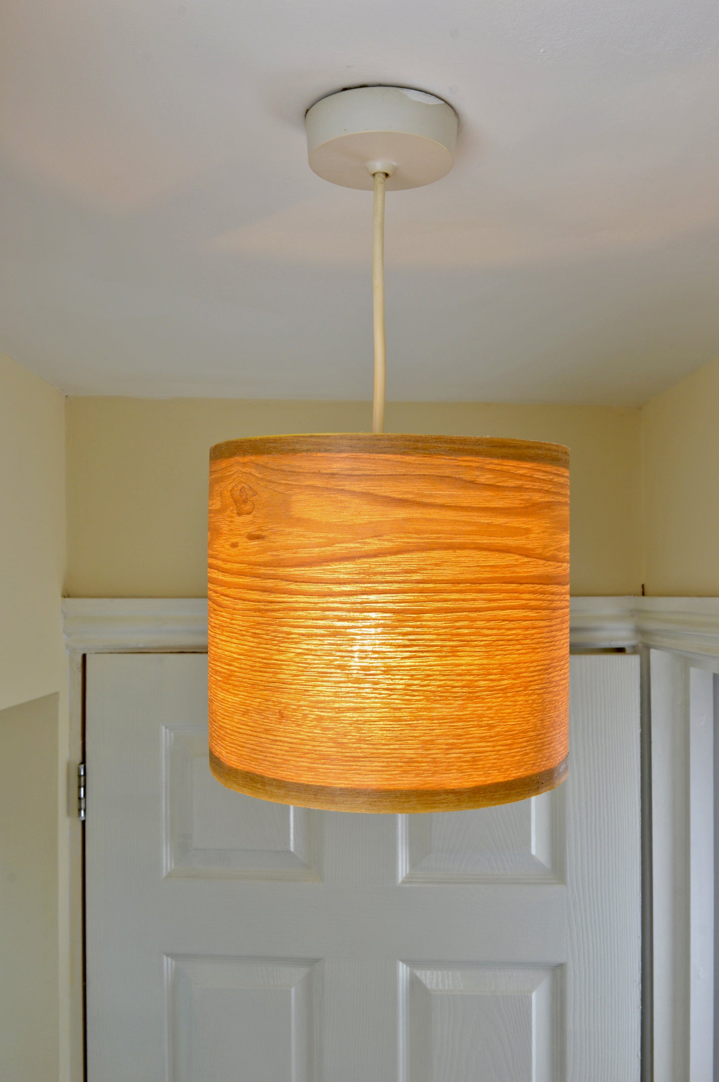 20cm Ash Oak Wood veneer ceiling pendant light shade
