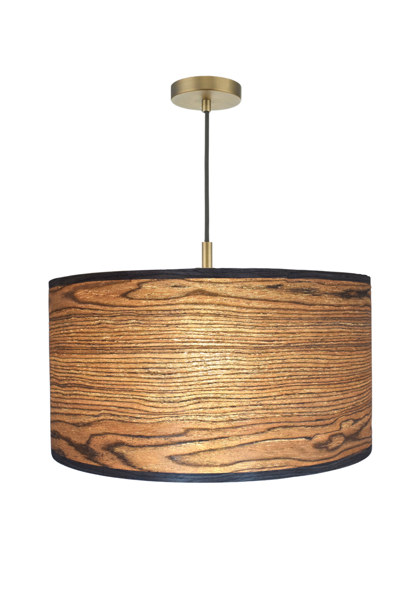 40cm Dark Walnut Wood veneer extra large ceiling pendant light shade